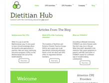 Tablet Screenshot of dietitianhub.com